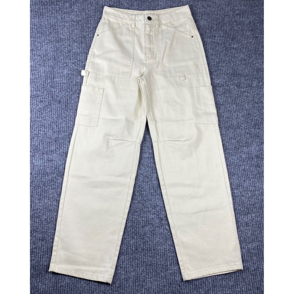Billabong Leia Pant 24 Cream Cotton Utility Carpenter Streetwear Gorpcore NEW